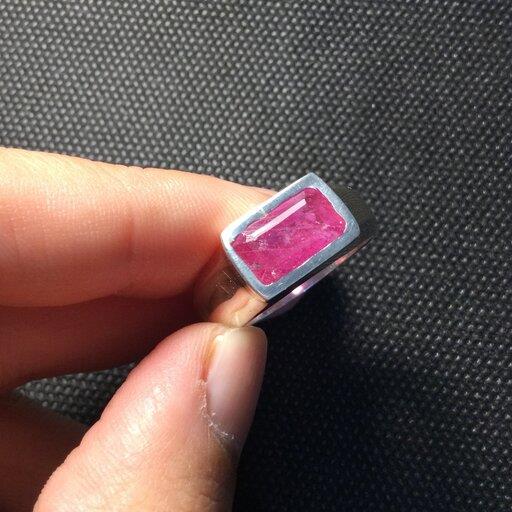 انگشتر دستساز یاقوت رز  کالر فوق العاده زیبا